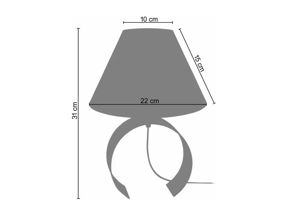Lampe clignotant KOLI - Lampe de chevet demi cylindrique métal marron