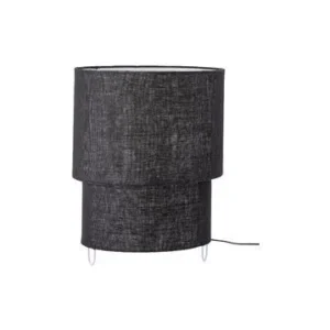 Lampe à poser noire en lin Zalt Bloomingville - 45cm