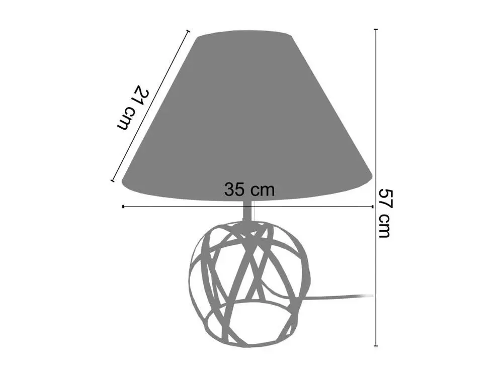 Lampe poser poser métal violet 57 cm.
