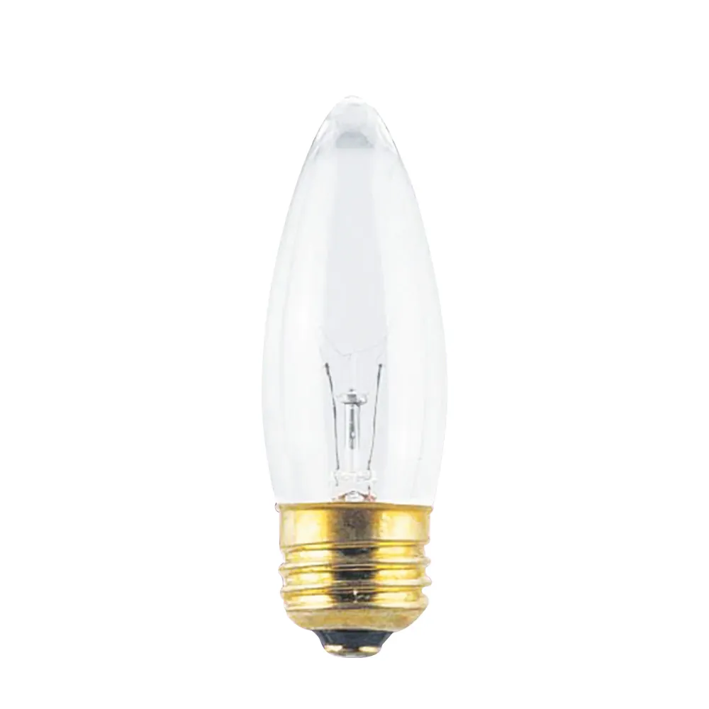 Ampoule de chandelier B11, claire, 60W avec lentille polycarbonate