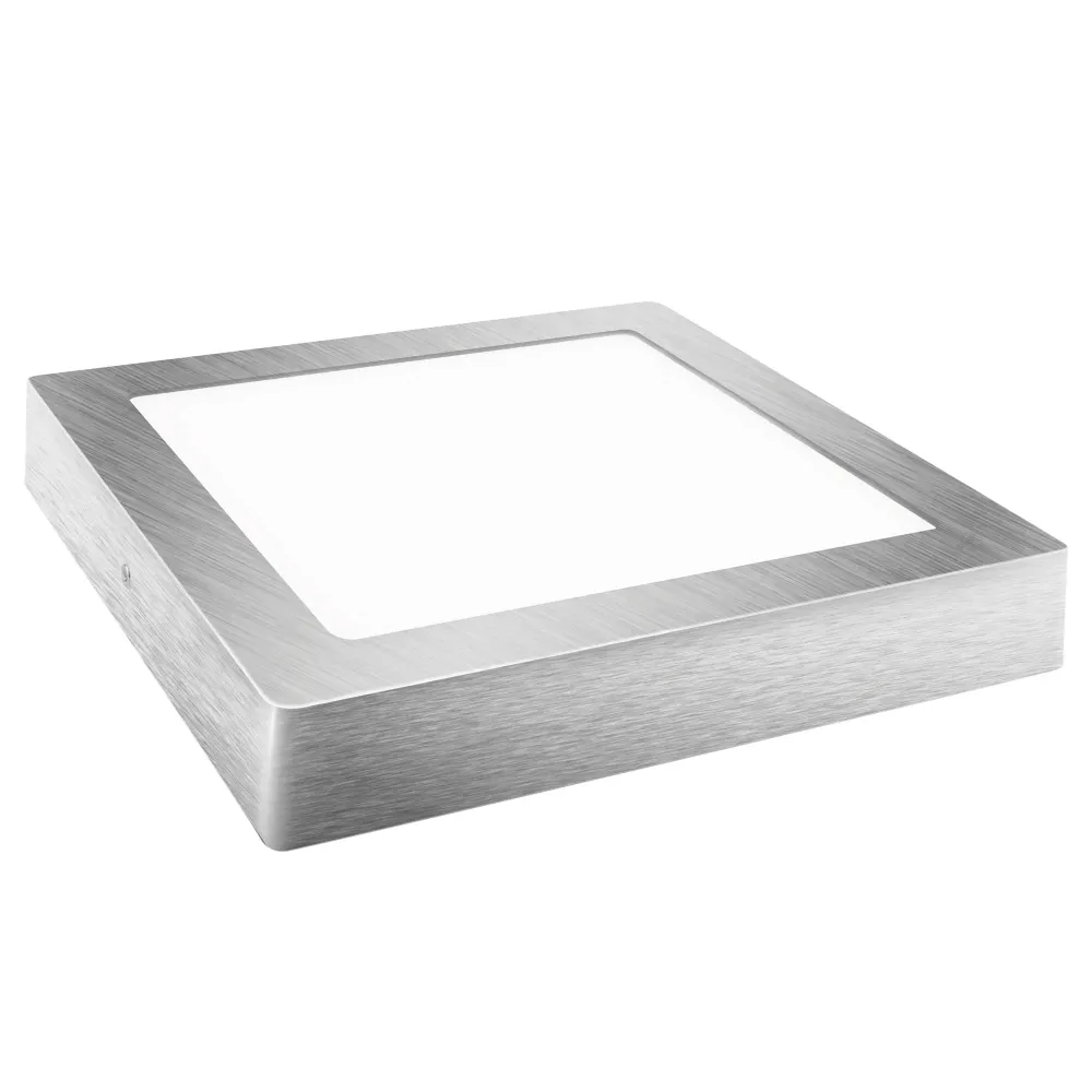 Éclairage intérieur DOWNLIGHT LED SURFACE CARRÉE MATEL ARGENT 18W
