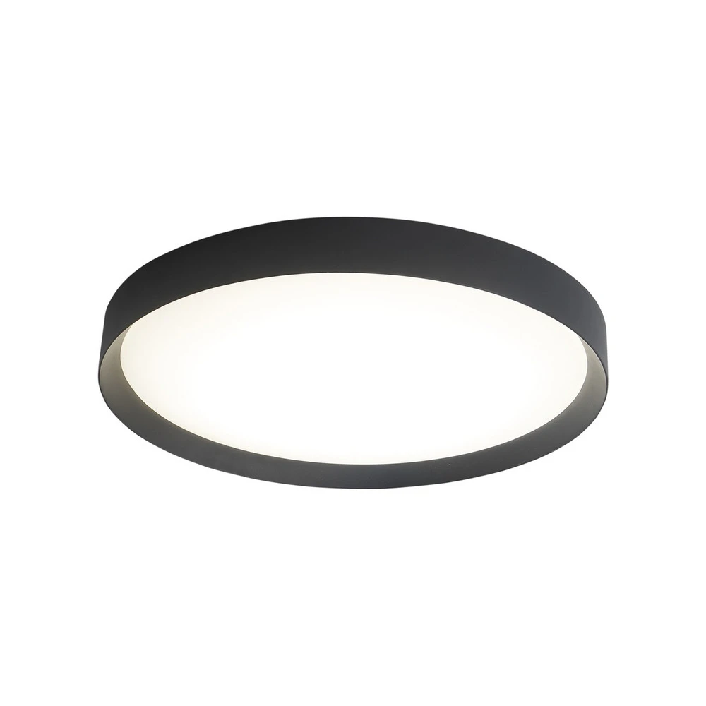 Éclairage intérieur Plafonnier LED Minsk, Ø 60 cm, Casambi, 42 W, noir
