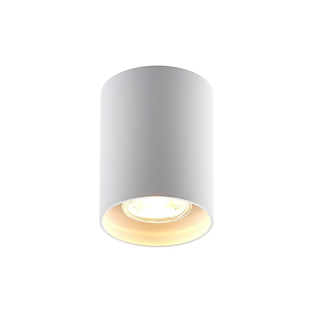 ELC Efey plafonnier, GU10, rond, blanc avec Garantie 2 Ans
