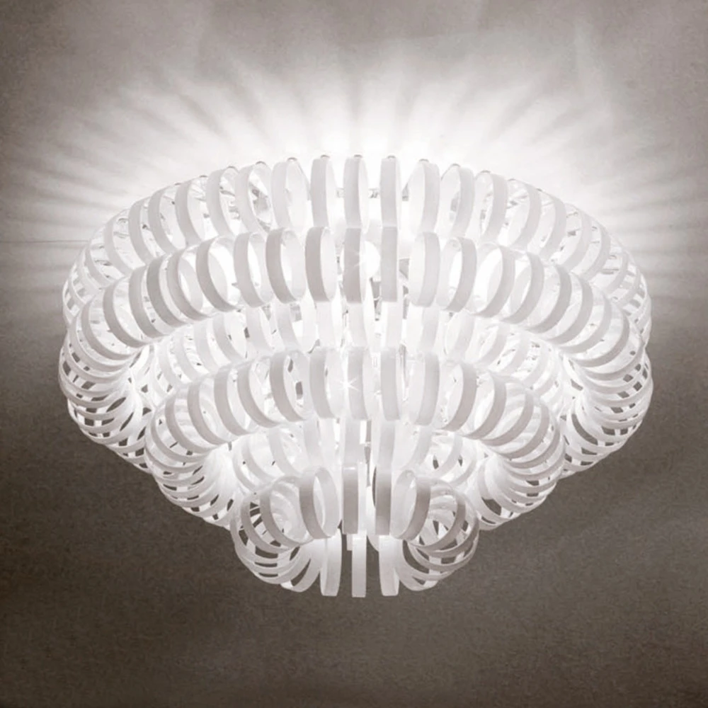 Haute Performance Plafonnier en verre ECOS, blanc