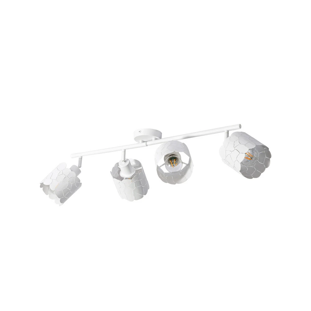 Lindby plafonnier Aralena, blanc, 4 lampes, longueur 97 cm