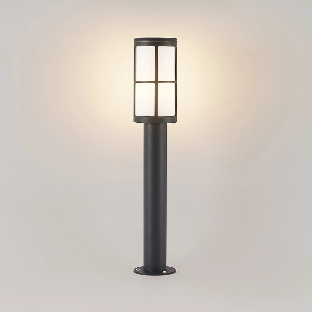 Lucande Kelini borne lumineuse, 65 cm, gris sombre