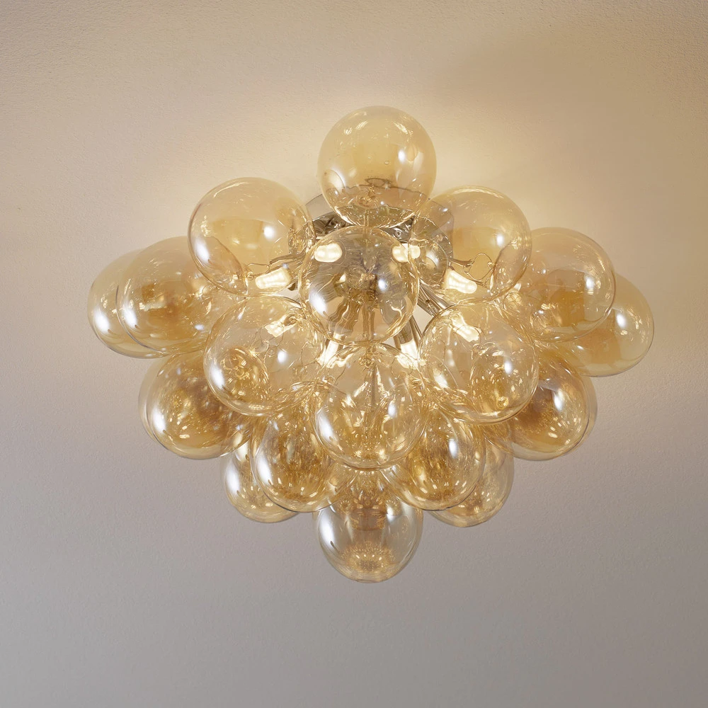Plafonnier Balbo, abat-jour ambre H7 12V