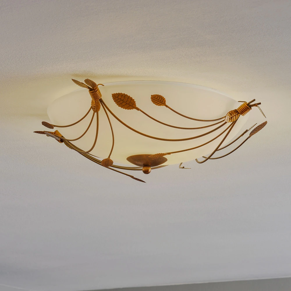 Plafonnier Foglie 46 cm, 2 ampoules