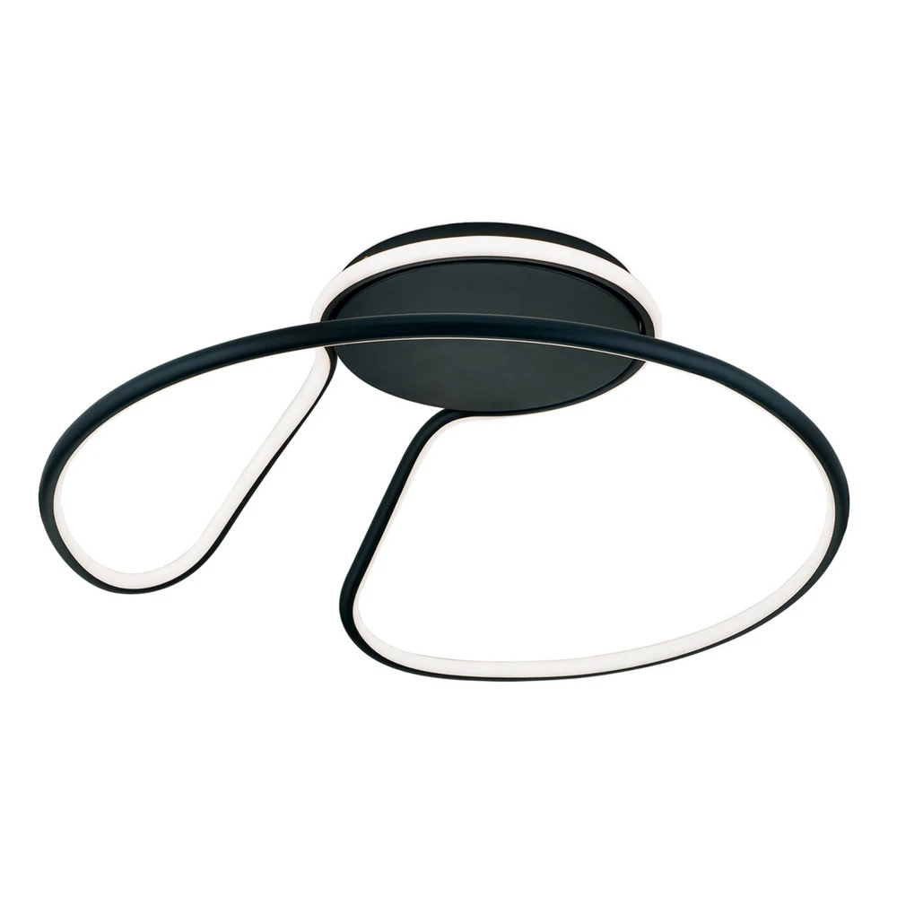 Plafonnier LED Claire, noir, dimmable avec connecteur universel