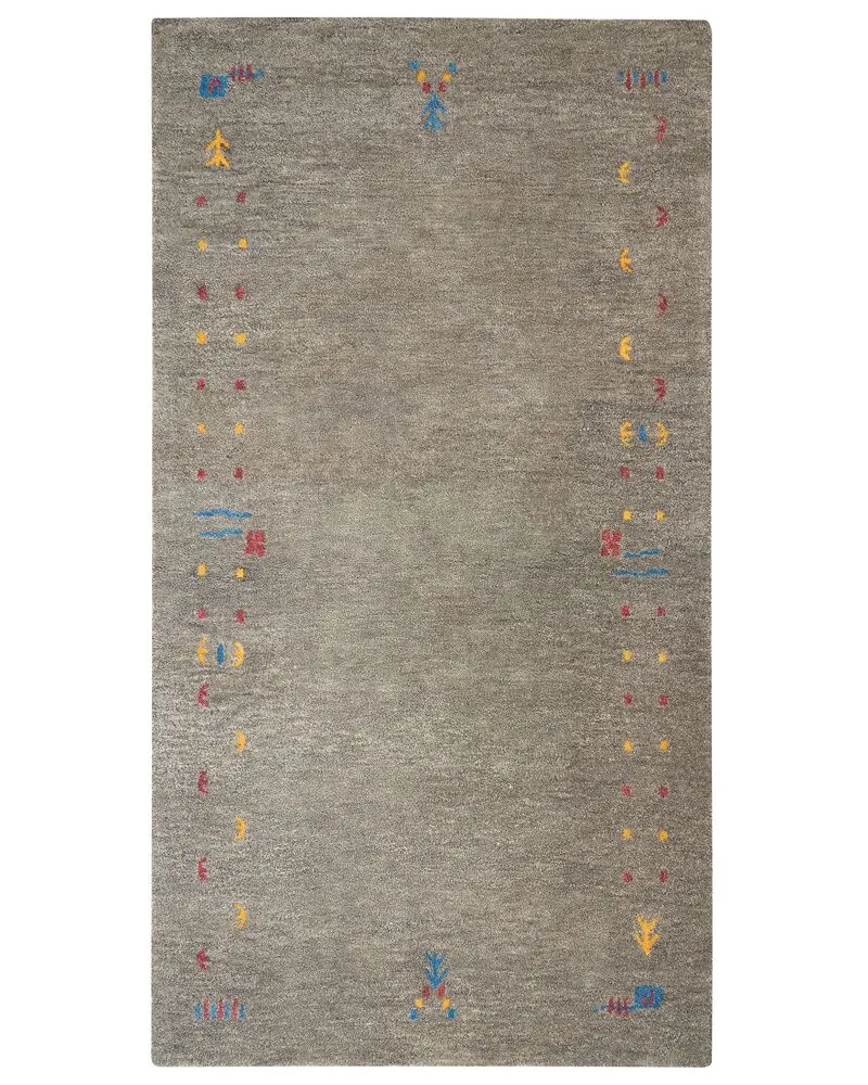 Vloerkleed gabbeh grijs 80 x 150 cm SEYMEN