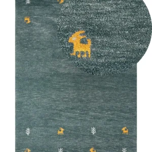 Vloerkleed gabbeh groen 140 x 200 cm CALTI