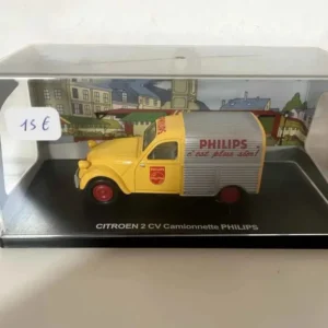 Citroën 2 CV camionnette jaune et grise PHILIPS de la Gamme Sport