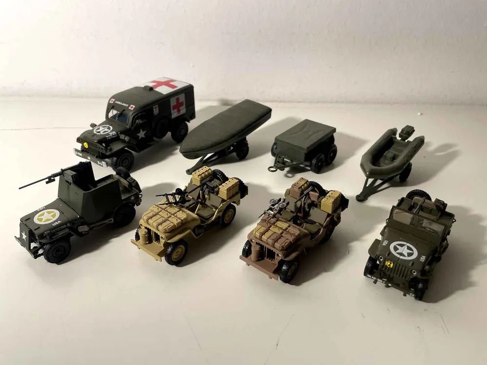 Qualité OEM Véhicule militaire (lot de 8 véhicules: marque: Solido, Atlas et Eaglemoss)