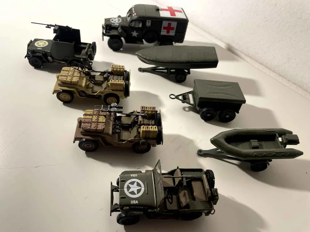 Qualité OEM Véhicule militaire (lot de 8 véhicules: marque: Solido, Atlas et Eaglemoss)