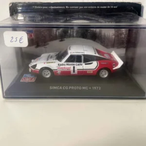 Siège auto groupe Simca CG Proto MC blanche et rouge de 1972