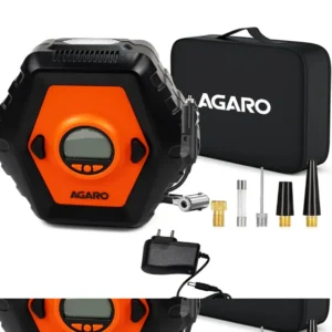 AGARO Plastic Ti2167 Digital Tyre Inflator, Cordless Rechargeable, 12V Ac/Dc, Up to 150 Psi, Led Light, Digital Display, C...