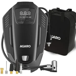 AGARO Primo High Power Digital Tyre Inflator Car & Bike, Air Inflator Car Accessories, 120 Watt Air Pump 12V Plug, Upto 15...
