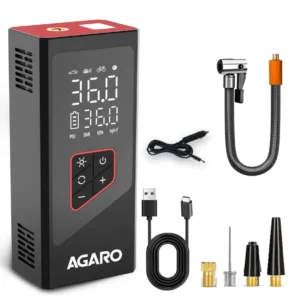 AGARO Regency Cordless Tyre Inflator, Rechargeable, 6000 mAh (3 * 2000) Batteries, Up to 150 PSI Air Pump Car, Bike, Foot...
