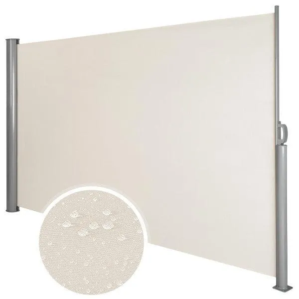 Garniture de protection Auvent store latéral brise-vue abri soleil aluminium rétractable 160 x 300 cm naturel 08_0000528
