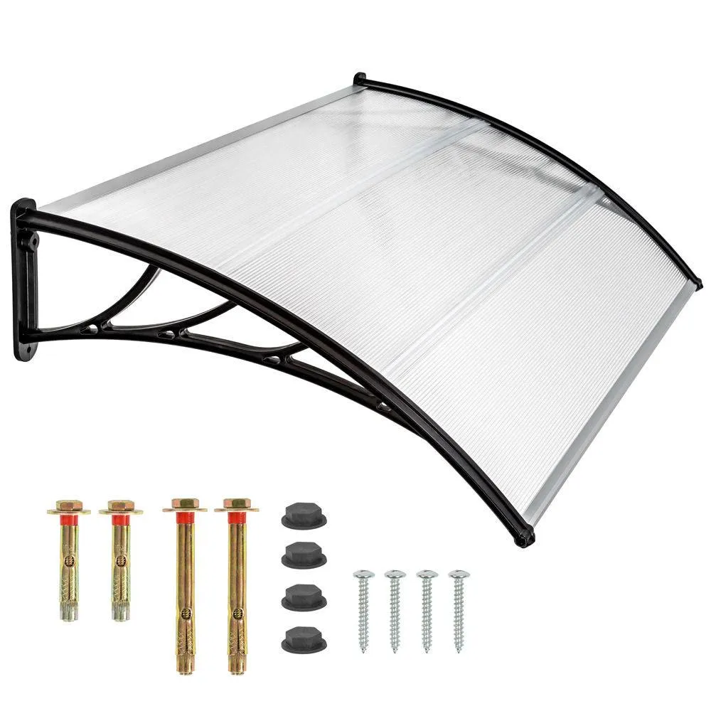 Support de hayon Auvent porte marquise abris de jardin contemporain polycarbonate 120 cm 2208289