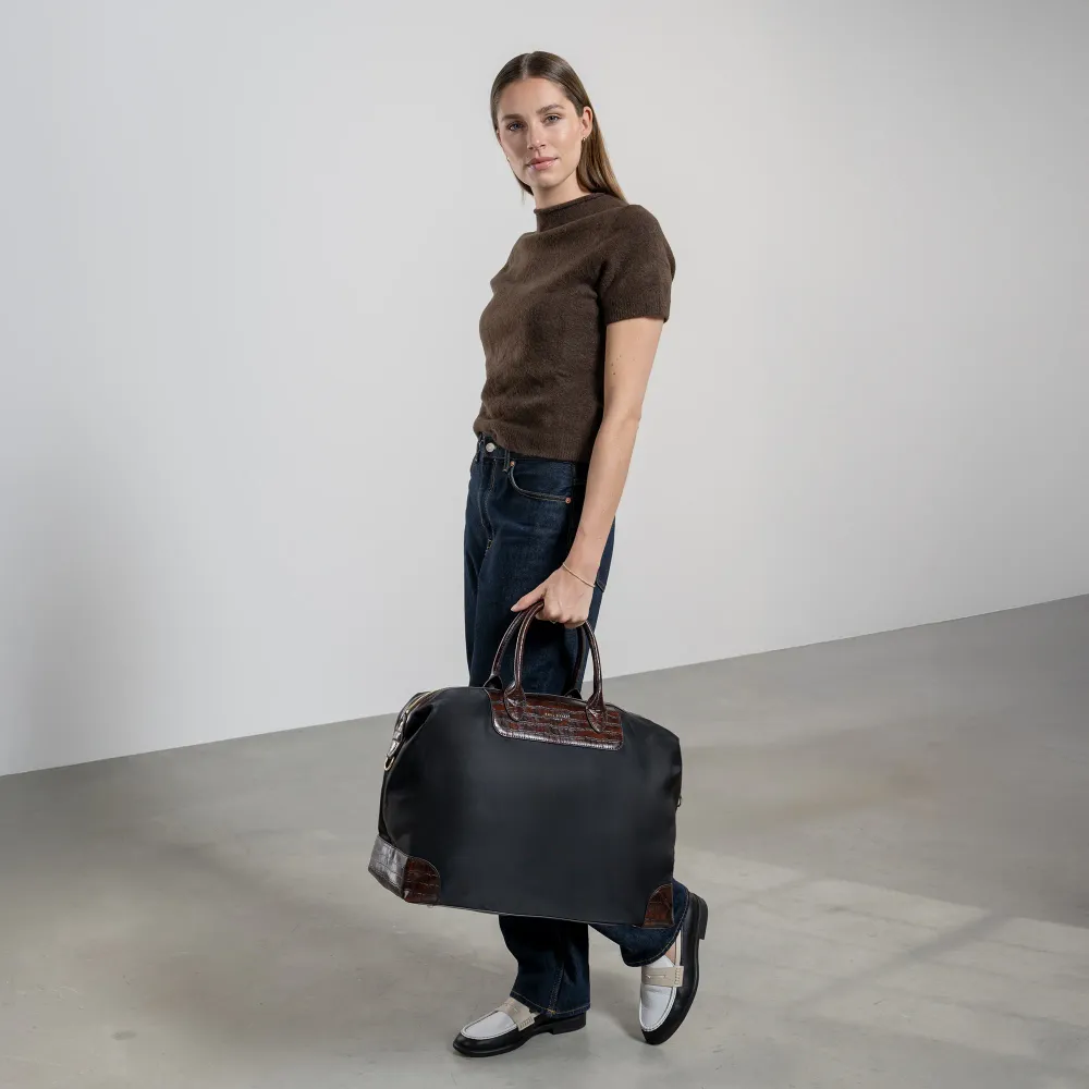 Du Louvre Celie sac de week-end noir léger (36L)