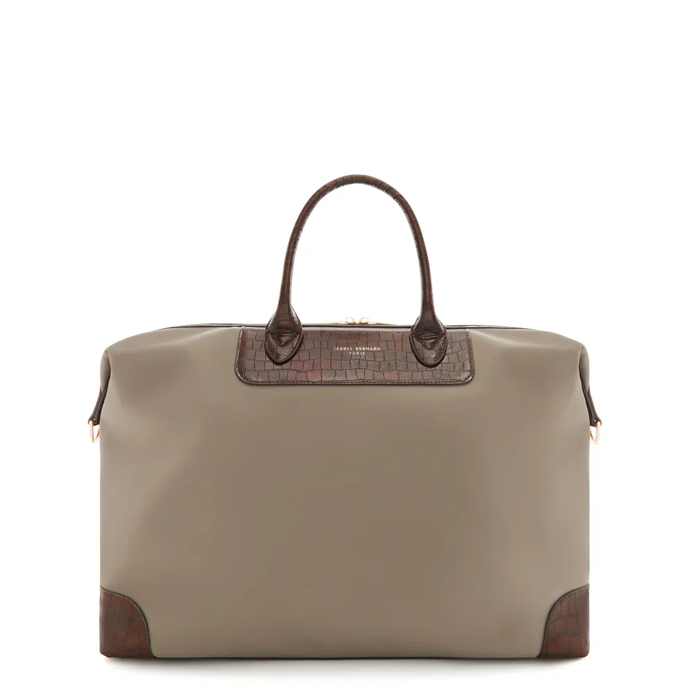 Du Louvre Celie sac de week-end taupe minuscule (36L)