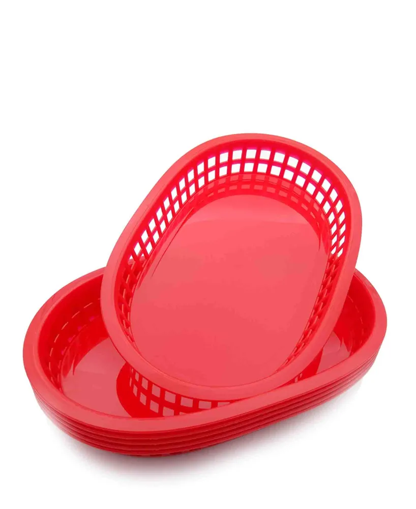 Regent 27cm Oval En pvc Serving Basket - Red