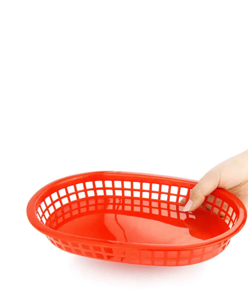 Regent 27cm Oval En pvc Serving Basket - Red