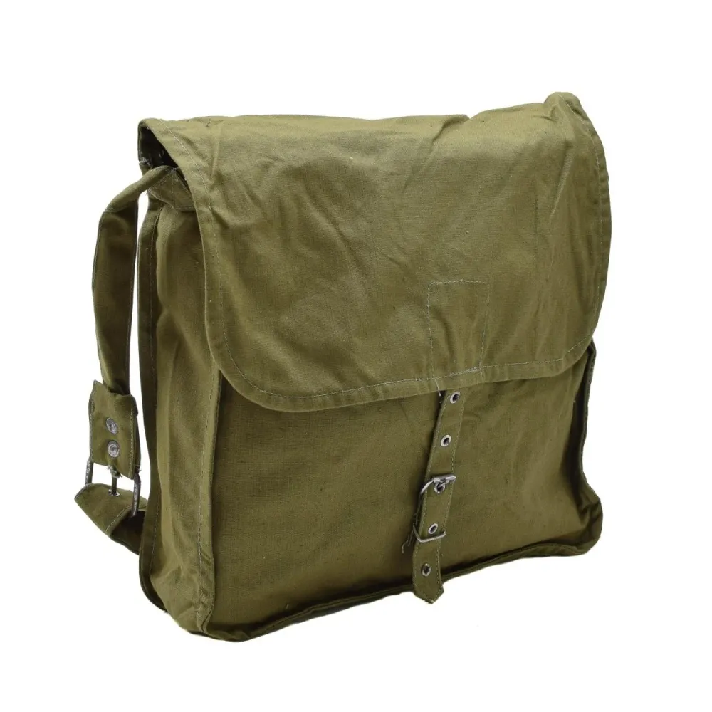 Sac à bandoulière militaire bulgare d'origine olive avec bandoulière réglable pour voyage en bondé air