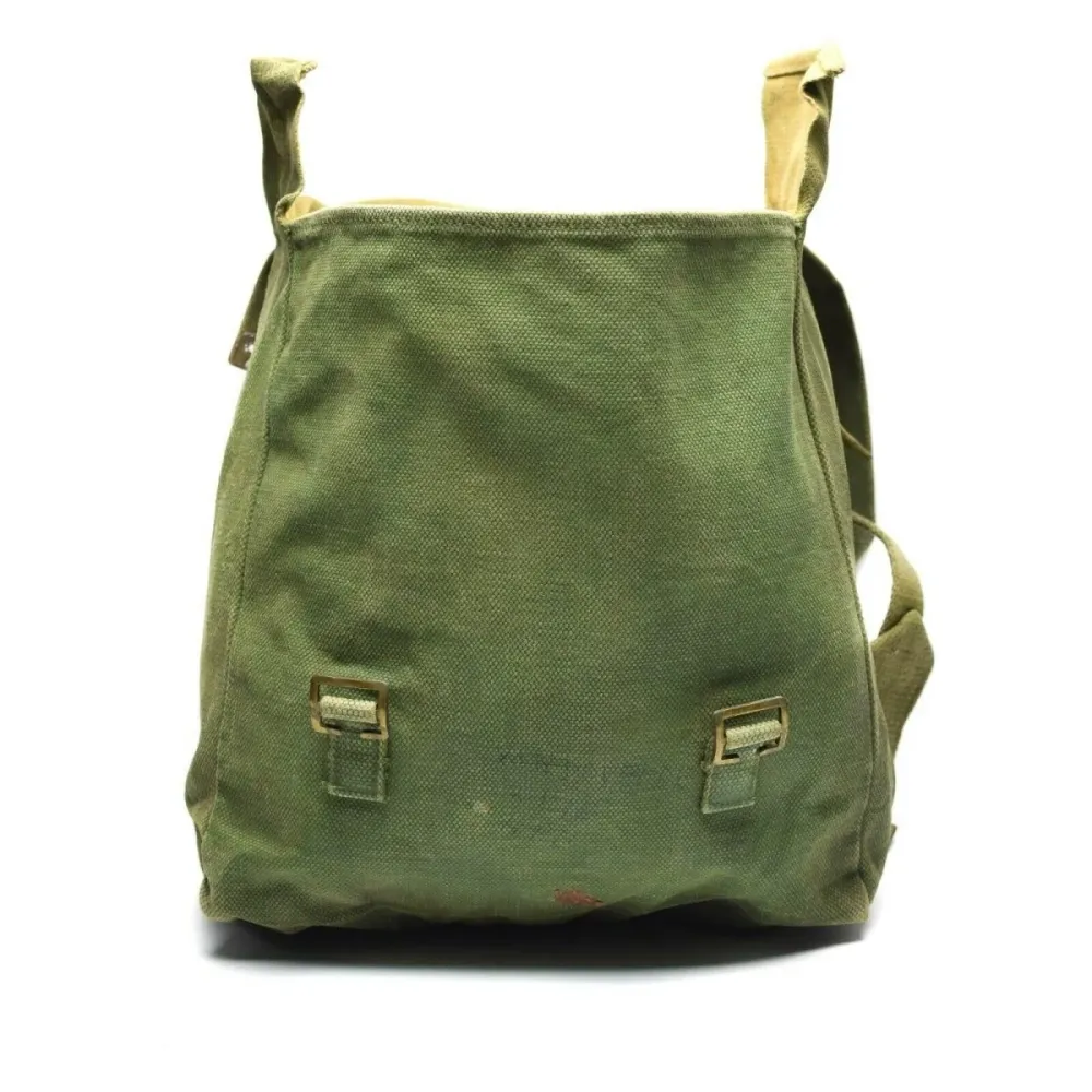 Sac à dos en toile authentique de l'armée britannique M37 Haversack, grand sac latéral, olive