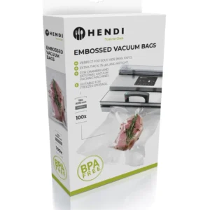 Sacs sous vide Hendi avec relief - Sacs sous vide - 150 x 400 mm - S'adapte à aux machines de mise sous vide FoodSaver