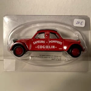 Citroën 2 CV COGOLIN rouge POMPIERS Norev (sous blister) avec fixation universelle