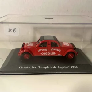 Citroën 2 CV rouge pompiers de Cogolin - NOREV (Compagnie Européenne Des Collectionneurs) pour motards voyageurs