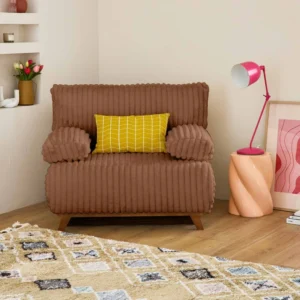 Cristal - fauteuil - modulable avec coffre - en fausse fourrure côtelée