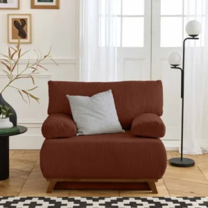 Cristal - fauteuil - transformable avec coffre - en velours côtelé avec garantie 1
