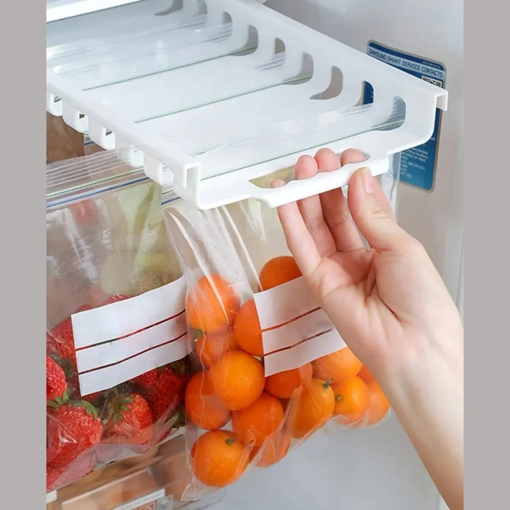 Fine Living Refrigerator Storage Bag Rack - Blanc pur