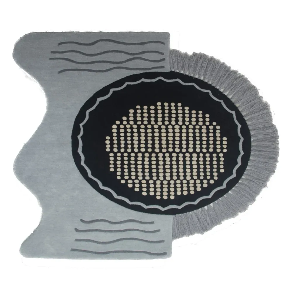 Granite Irregular Shaped Récent Zealand Wool Rug