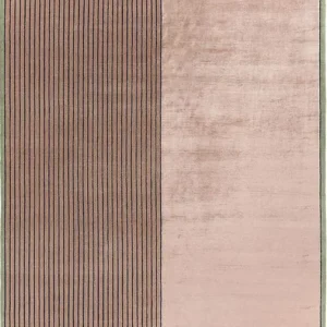 Hand Woven Strié Viscose / Wool Rug pour transport d'équipement