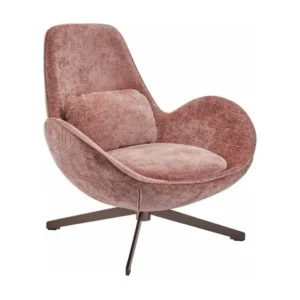 Haute Performance SPACE - Fauteuil rotatif en velours rose