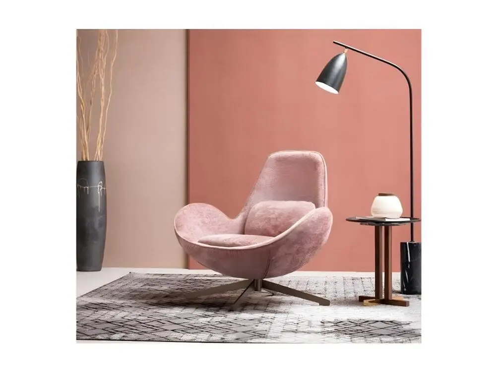 Haute Performance SPACE - Fauteuil rotatif en velours rose