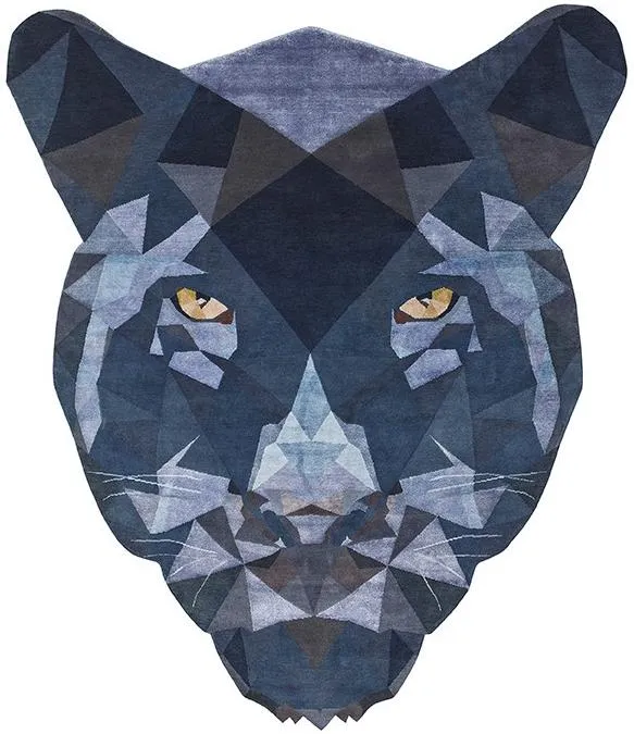 Panther Limited Edition Irregular Créé à la main Rug