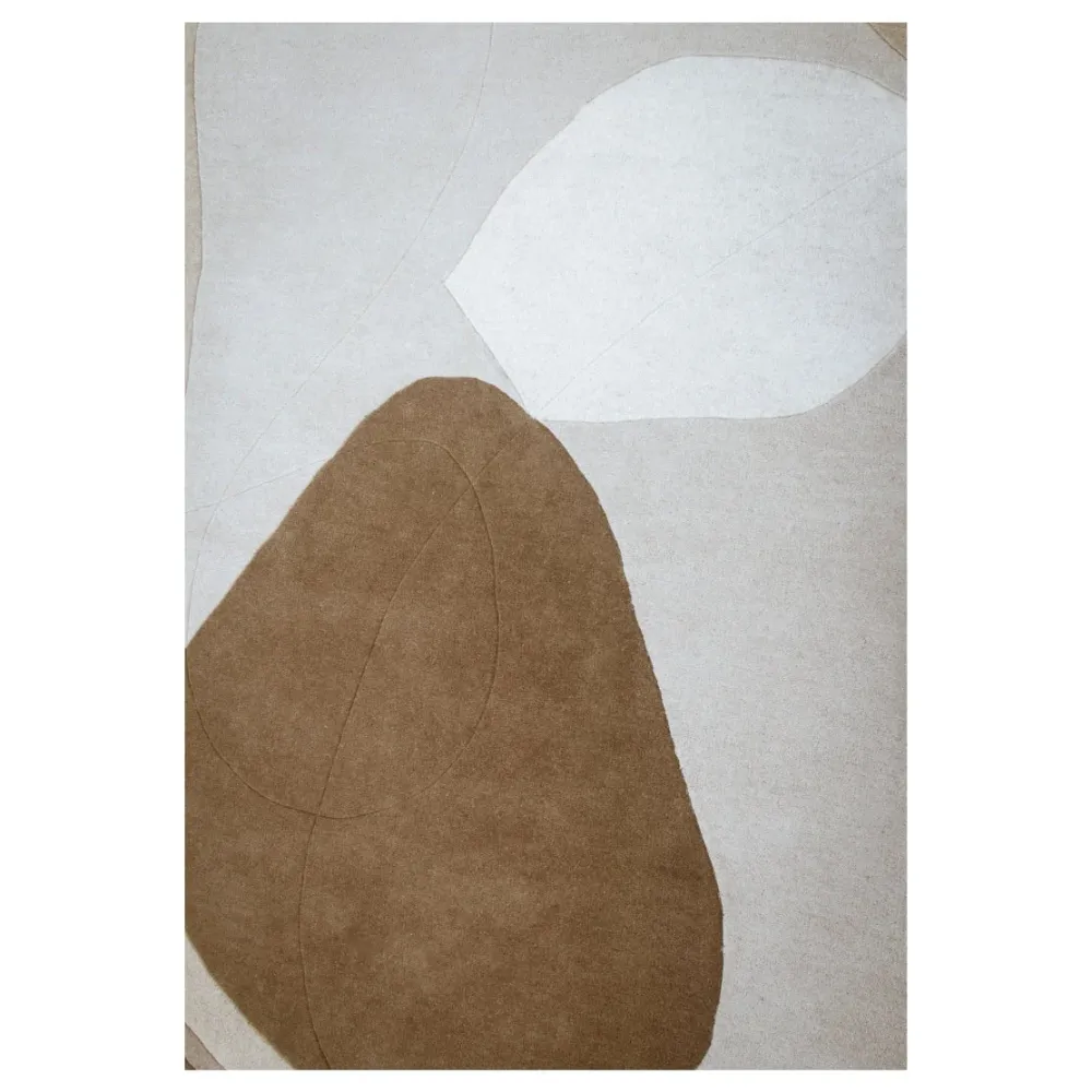 Pebbles Irregular Shaped New Zealand Laine Rug avec Garantie