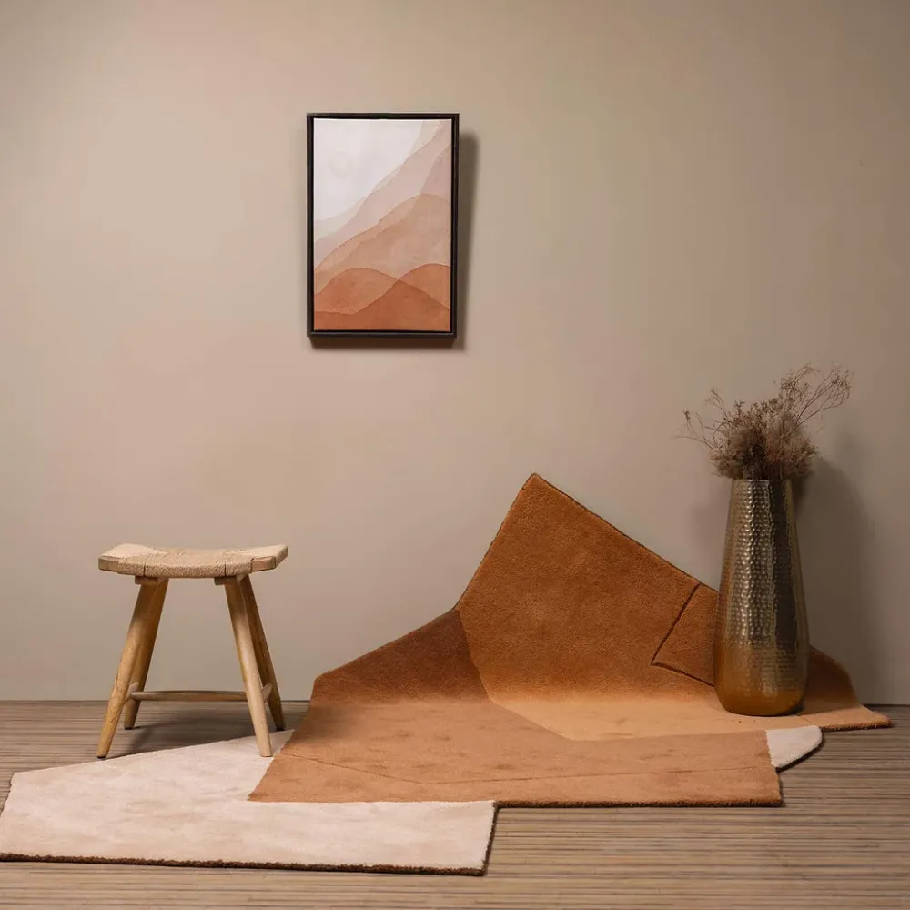 Pentagon Chocolat Irregular Handmade Rug
