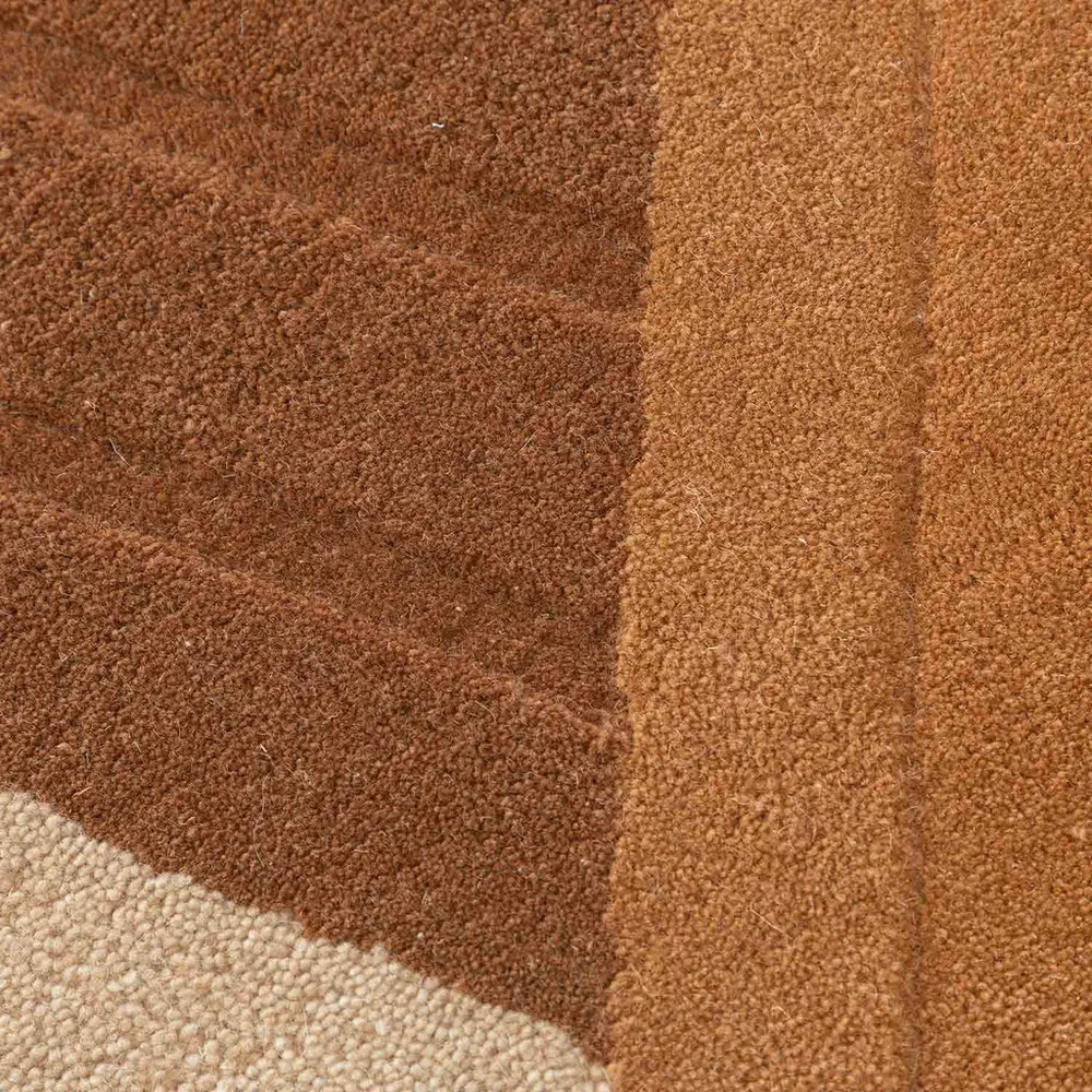 Pentagon Chocolat Irregular Handmade Rug