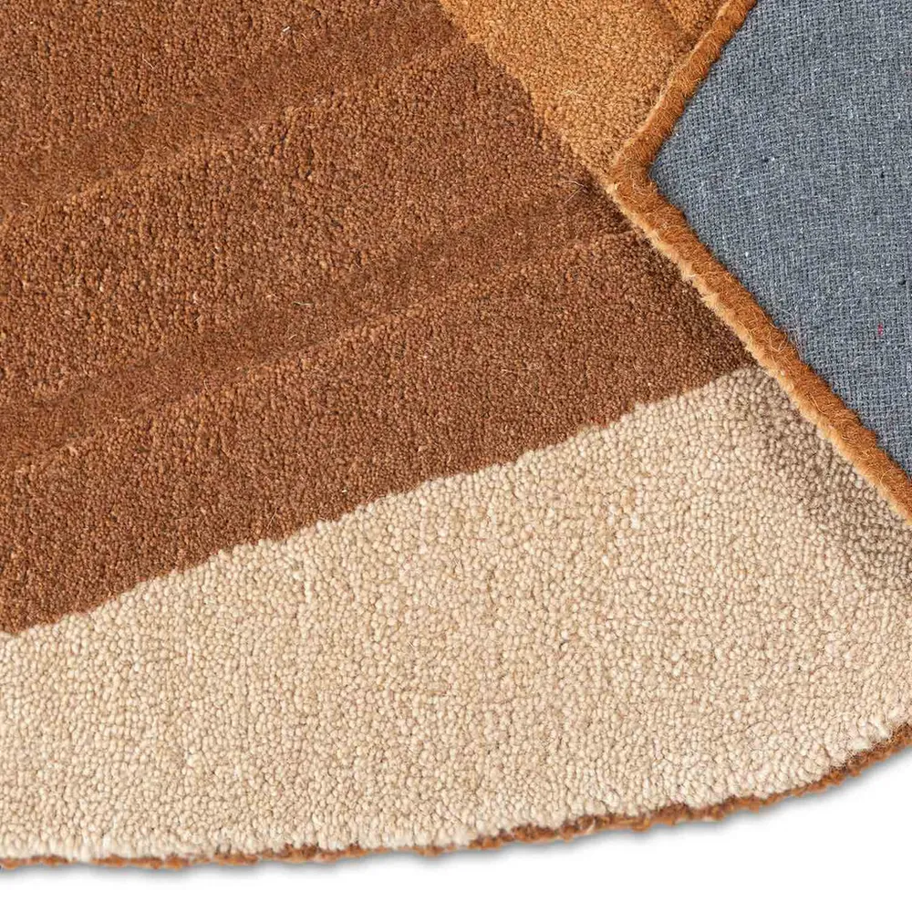 Pentagon Chocolat Irregular Handmade Rug