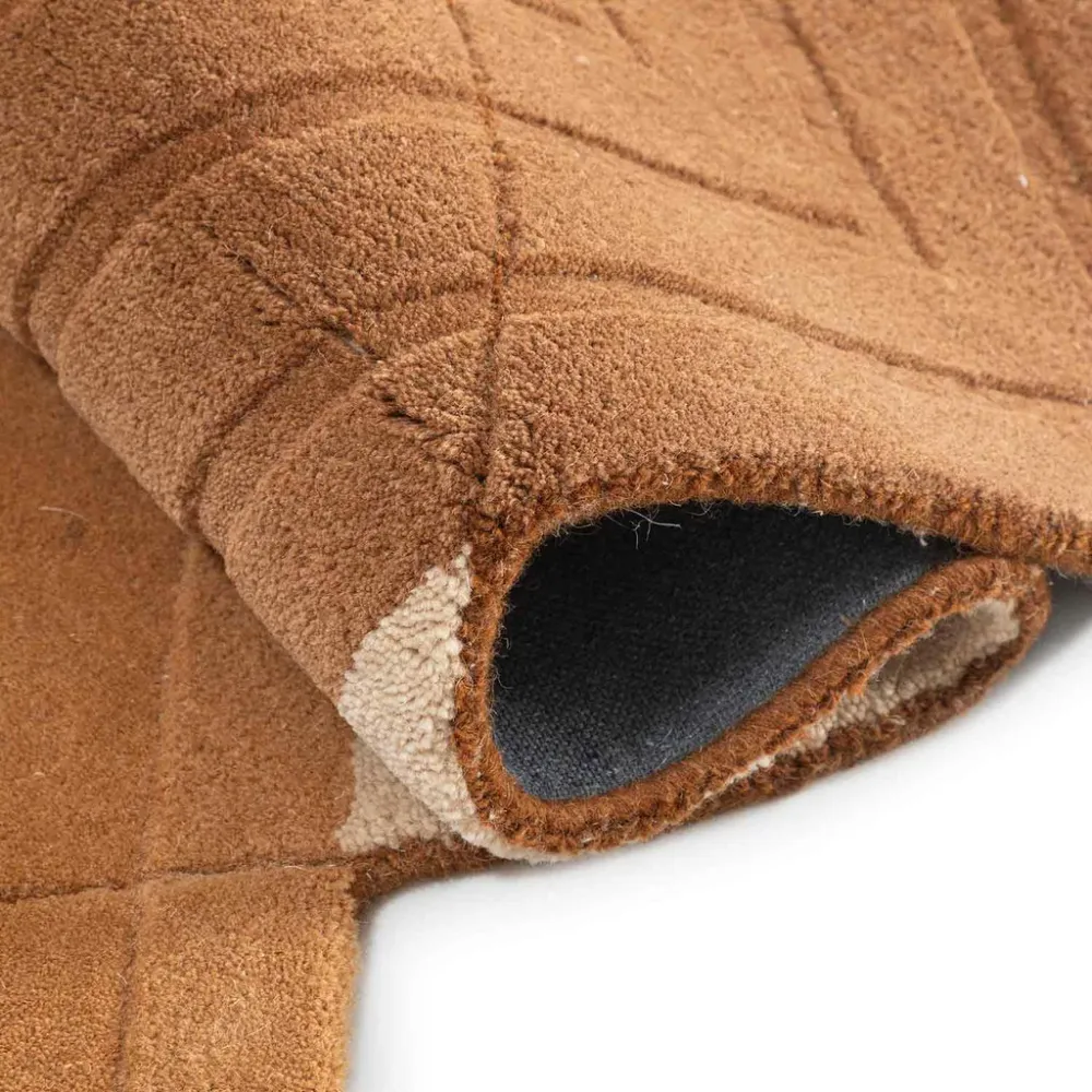 Pentagon Chocolat Irregular Handmade Rug