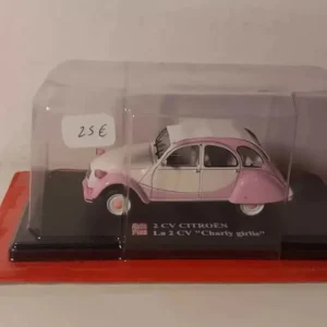 Racing Citroën 2 CV Charly Girlie rose et blanche