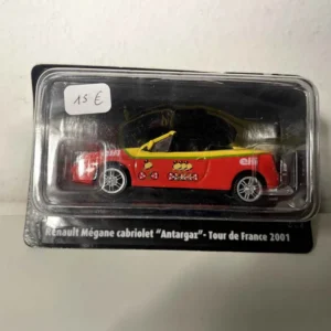 Renault Mégane cabriolet rouge et jaune "Antargaz" Tour de France 2001 en noir mat