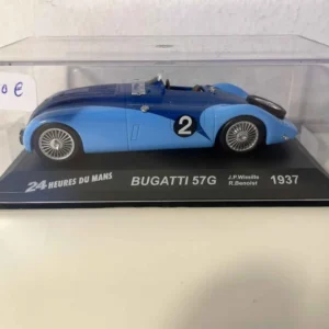 Sangle de fixation Bugatti 57G bleue et bleue numéro 2 - 24 heures du Mans de 1937 (petite boite plexi)