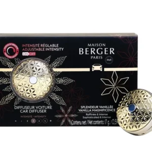Support smartphone Maison Berger Autoparfum Startersset + 1 navulling Pomelis On/Off - Splendeur Vanillée - Met navulling